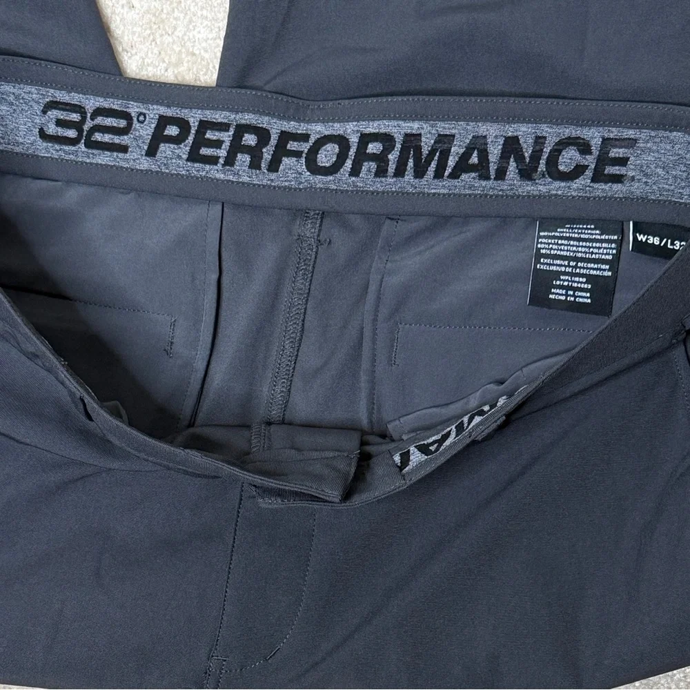 32‎ Degrees Performance Pants Men's W36 L32 Gray Stretch Lightweight NWOT
